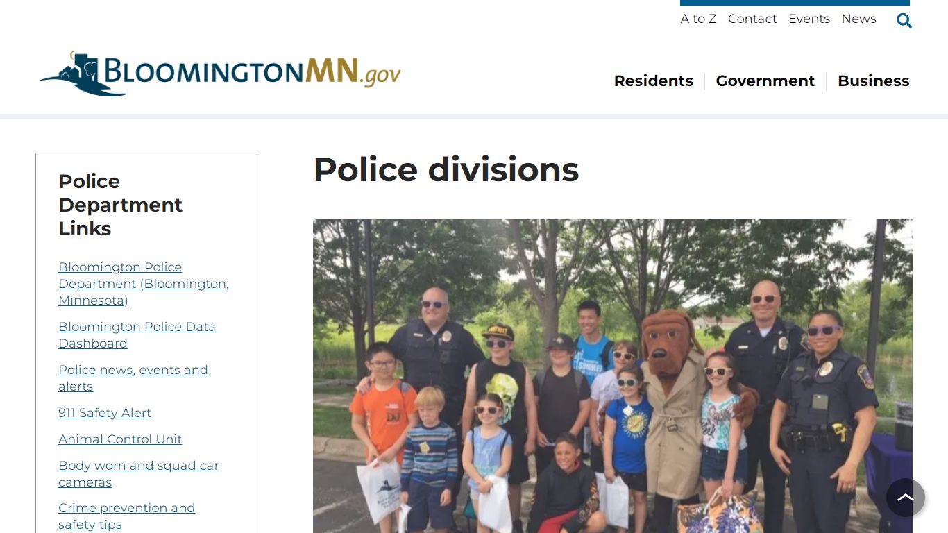 Police divisions | City of Bloomington MN